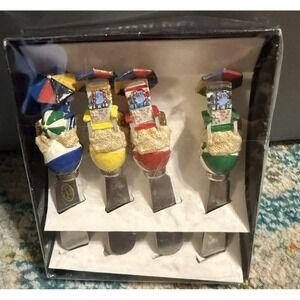 HTF Vintage Centrum Beach Ball Sand Pail Umbrella Gourmet Spreaders Damaged Box